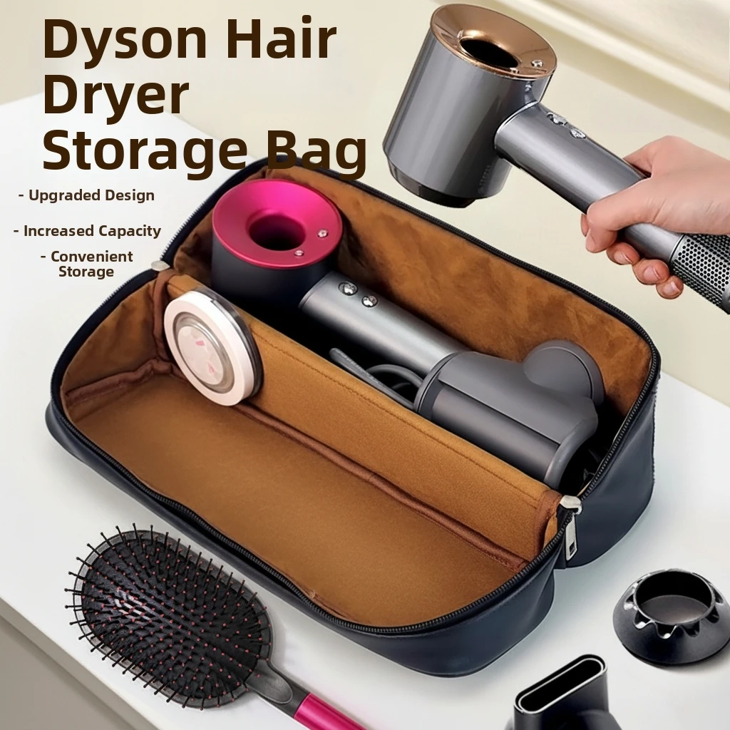 Ferro de ondulação secador de cabelo saco de armazenamento de couro do plutônio saco de viagem para secador de cabelo-bolsa de armazenamento de viagem portátil para ferramentas de cabelo