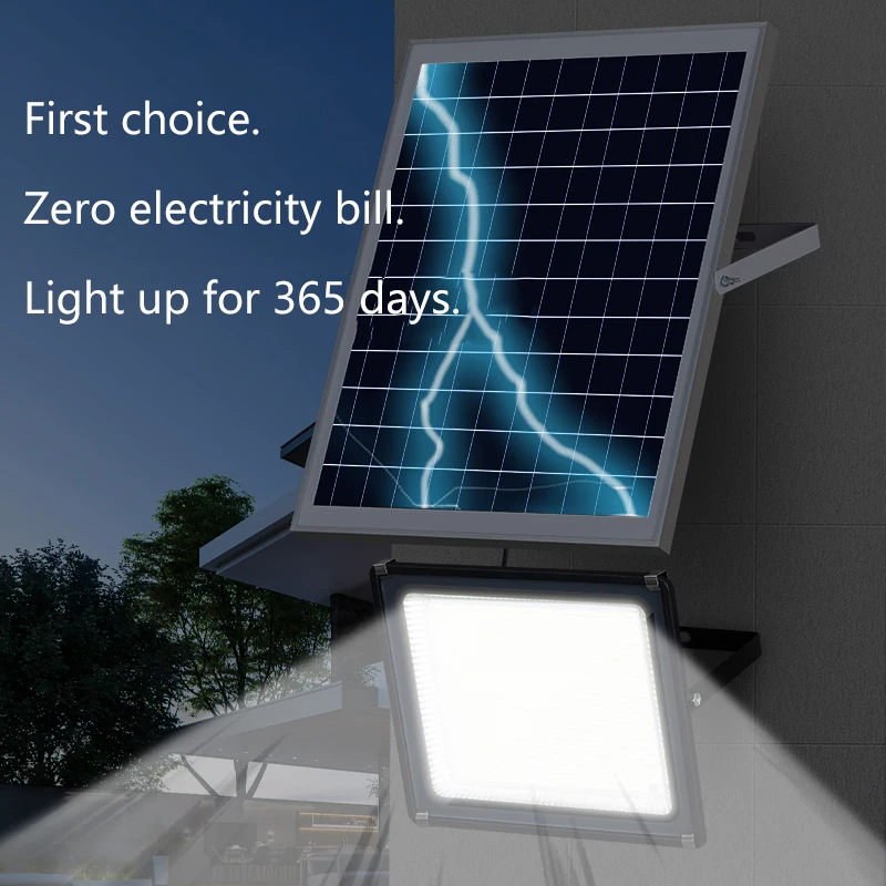 100W 150W LED 태양광 투광등 가로등 방수 IP66 야외 투광등 ABS 플라스틱 바디 정원용