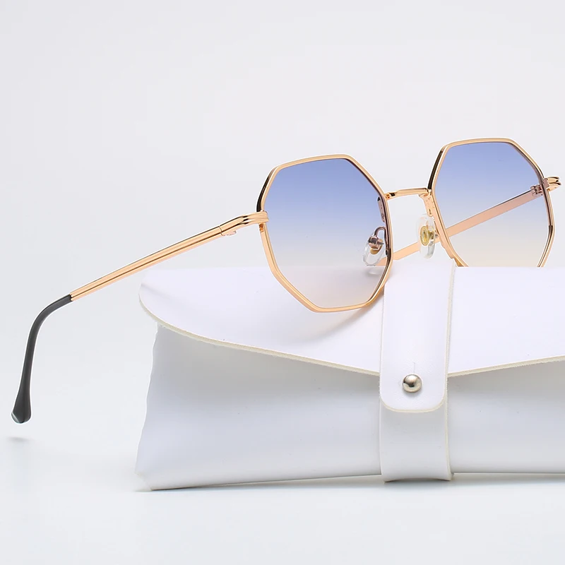 Okulary przeciwsłoneczne damskie i męskie z metalową oprawką w stylu vintage, luksusowe markowe okulary przeciwsłoneczne z lustrzanymi szkłami, Gafas De Sol Uv400