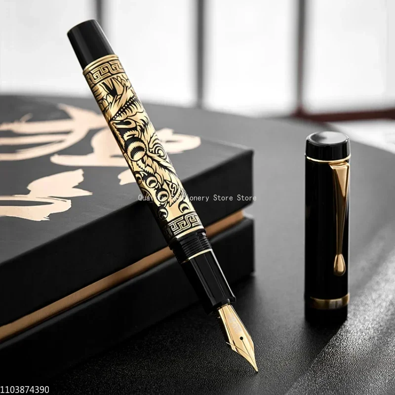 Tramol Original Design Lion Fountain Pen High-grade Student Calligraphy Practice EF/F/M 0.38/0.5/0.7mm Ink Pen Office Writing