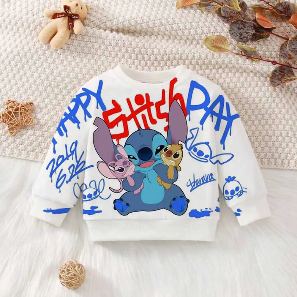 

Толстовка с капюшоном Disney, модная толстовка с карманом «Ангел-монстр», пуловер, милые толстовки для девочек, детский свитшот, топ с героями мультфильмов, y2k