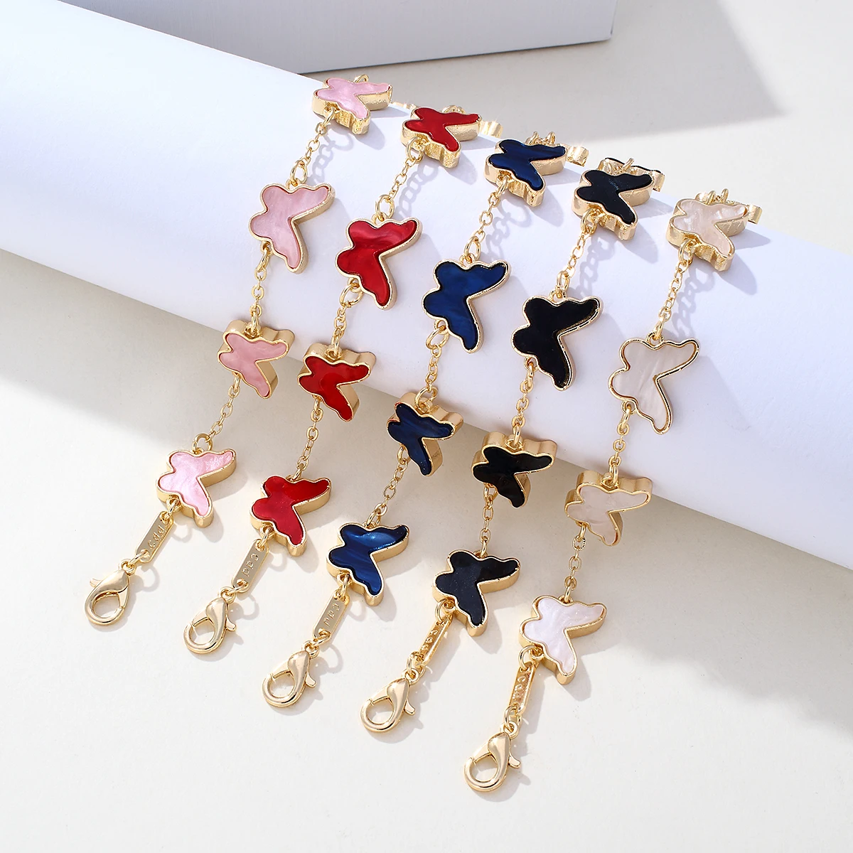 New Fashion Colors Sweet Butterfly Charm Bracelet For Women Girls Wrist Chain Jewelry Summer Beach Anklet Bracelets Party Gifts