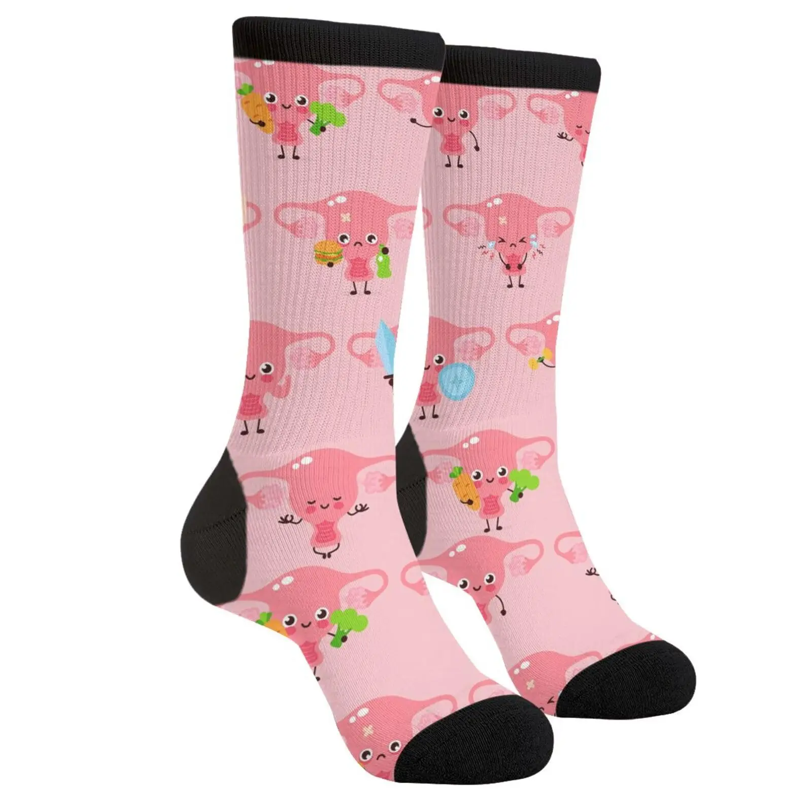 Womb Uterus Female Vagina Ovaries Casual Funny Funky Novelty Fashion Socks For Men Women