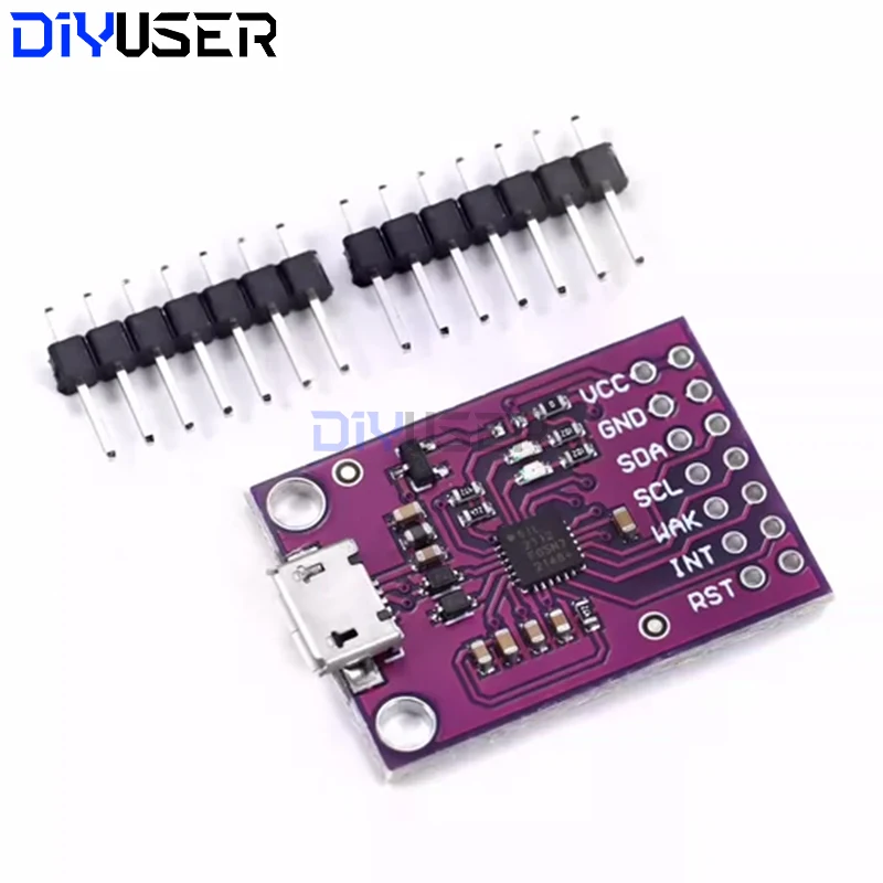CP2112 Debug-Board USB zu SMBus I2C Kommunikationsmodul 2.0 MicroUSB 2112 Evaluierungskit für CCS811 Sensormodul