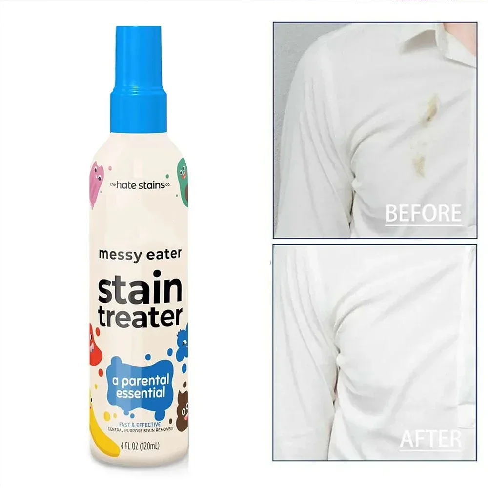 Portable Stain Remover Spray Treater Set For Laundry Fabric Oil Remover Effective Laundry Spray For Food Pet Candle Stains