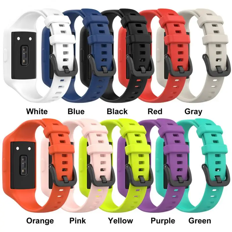 Bracelet de rechange en Silicone souple, coloré, pour Huawei Band 7 / Honor 6