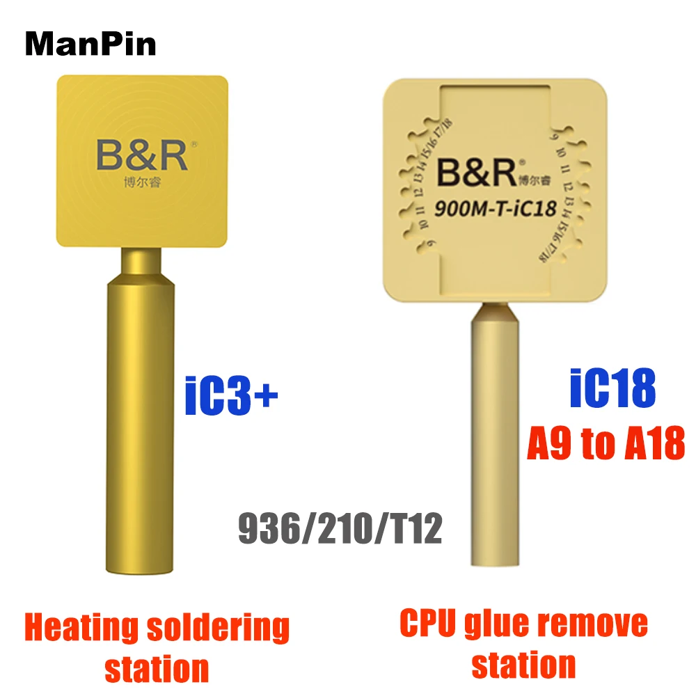 

For iPhone Chip Heating Soldering Station CPU Glue Remove Pure Copper IC Flex Cable Debonding Disassemble 936 210 T12 3in1 Use