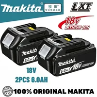 Original Makita 18V battery 6.0AH With LED li-ion replacement BL1860B BL1850 BL1840 Makita rechargeable power tools battery