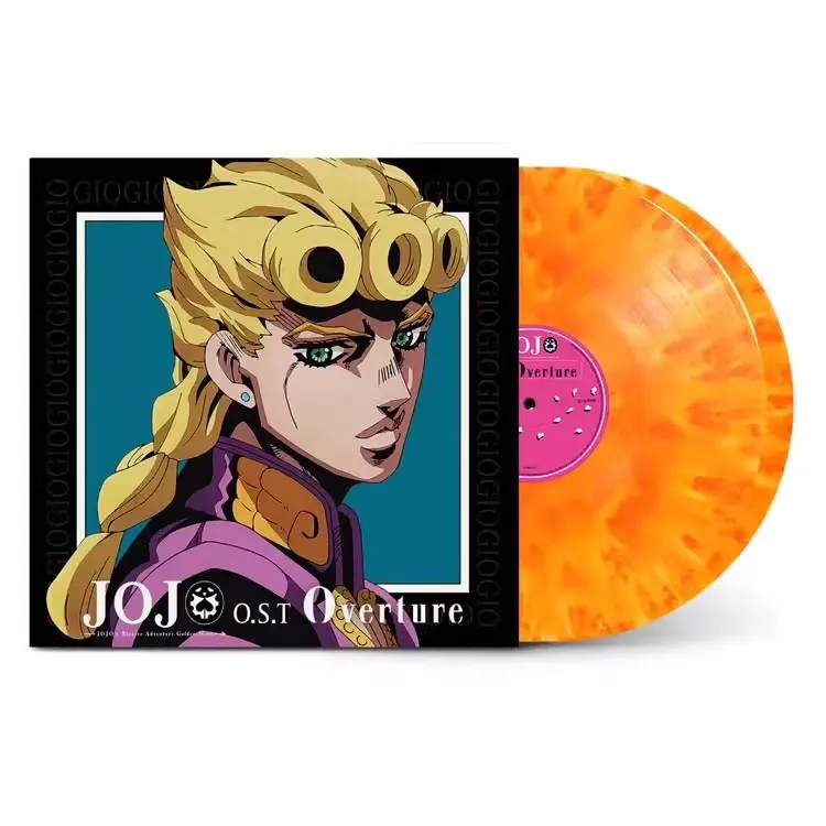 

JoJo's Bizarre Adventure Kanno Yugo Music Vinyl LP Golden Wind OST Album 2pcs Music Record Cosplay Long Playing Record Turntable