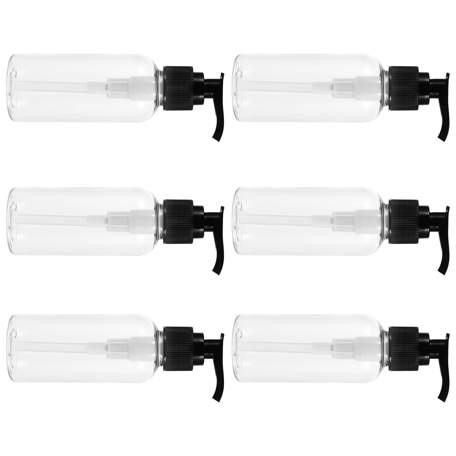 

6Pcs Travel Pump Lotion Bottles Refillable Plastic Empty Portable Containers for Shampoo Cream Skincare Dispenser