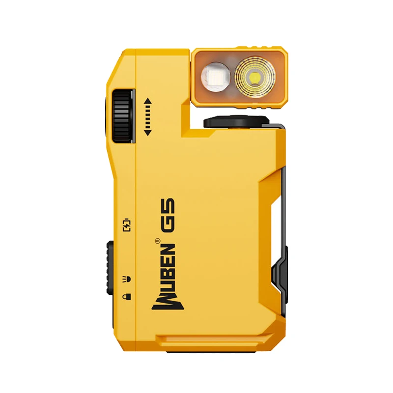 WUBEN G5 EDC-Taschenlampe, 400 Lumen, tragbare Taschen-Mini-Licht-wasserdichte Taschenlampe 180 ° Rotierender Kopf mit Magnetschwanz für den Außenbereich