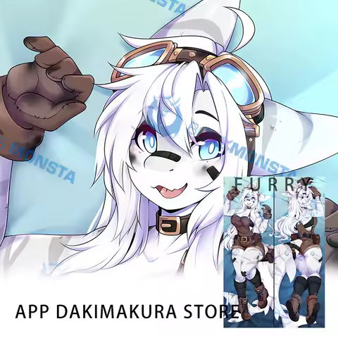 Ash_w2xex_2x_w2xex_4x_webp Furry Dakimakura 2WAY Hugging Body Pillow Case Anime Pillow Cushion Cover Gift