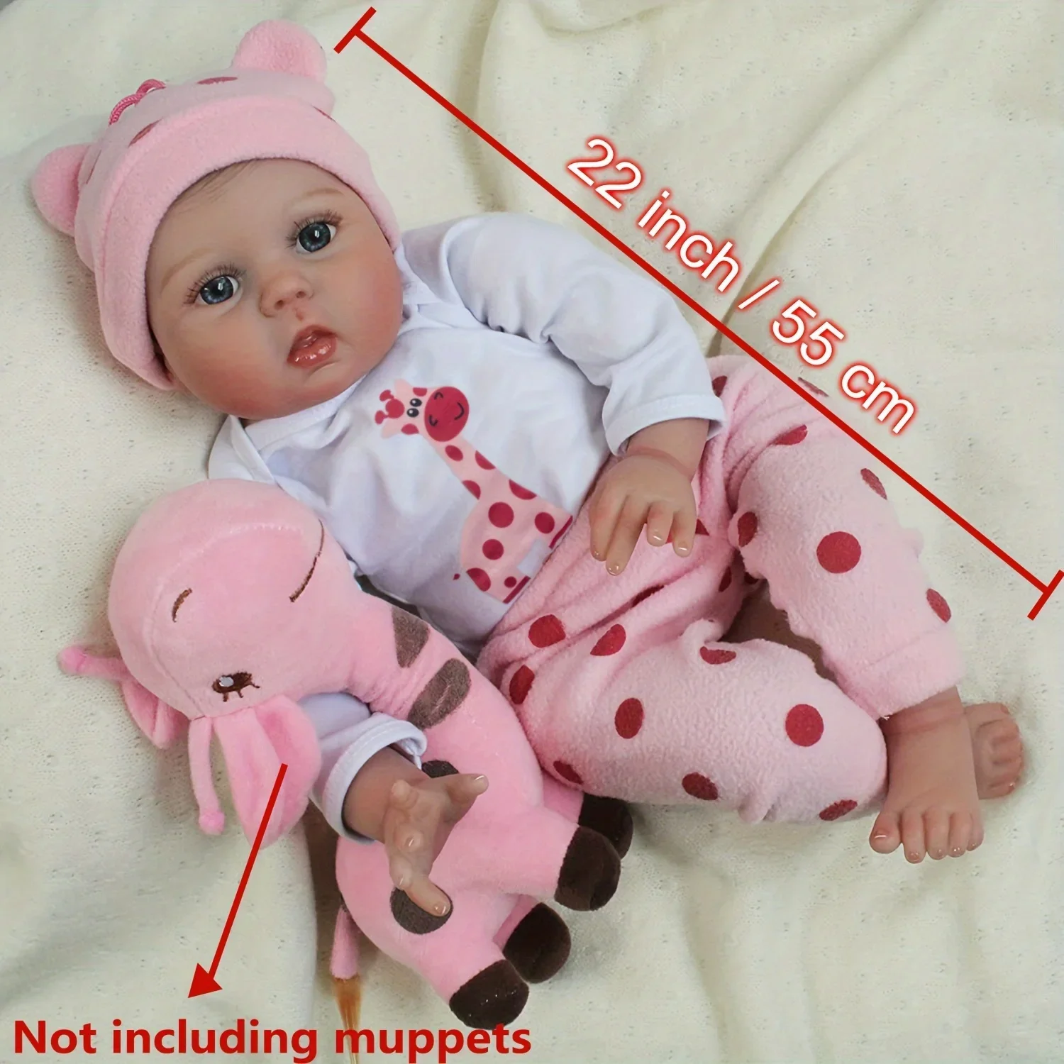 BZDOLL 22 Inch Soft Silicone Reborn Baby Doll Alive 55 CM Newborn Princess Toddler Bebe Cute Play House Toy Girl Birthday Gift