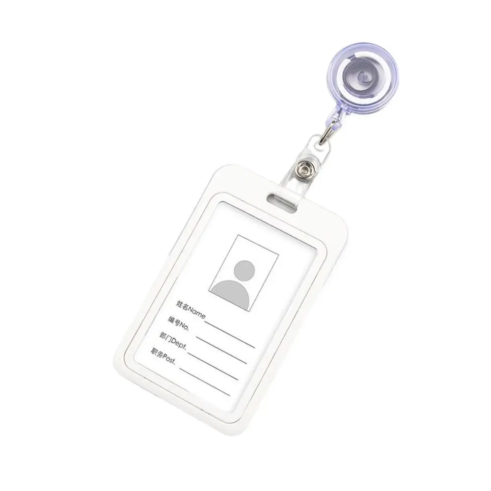 Copri carte retrattile in plastica Porta carte di credito aziendale multicolore solido Porta badge Porta biglietti da visita