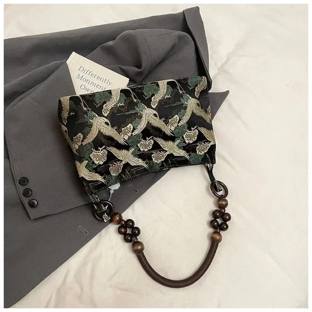 Hasp Sewing Thread Craft​ Embroidered Shoulder Bag​ ​Adjustable Crossbody Strap​ ​National Style Handbag​