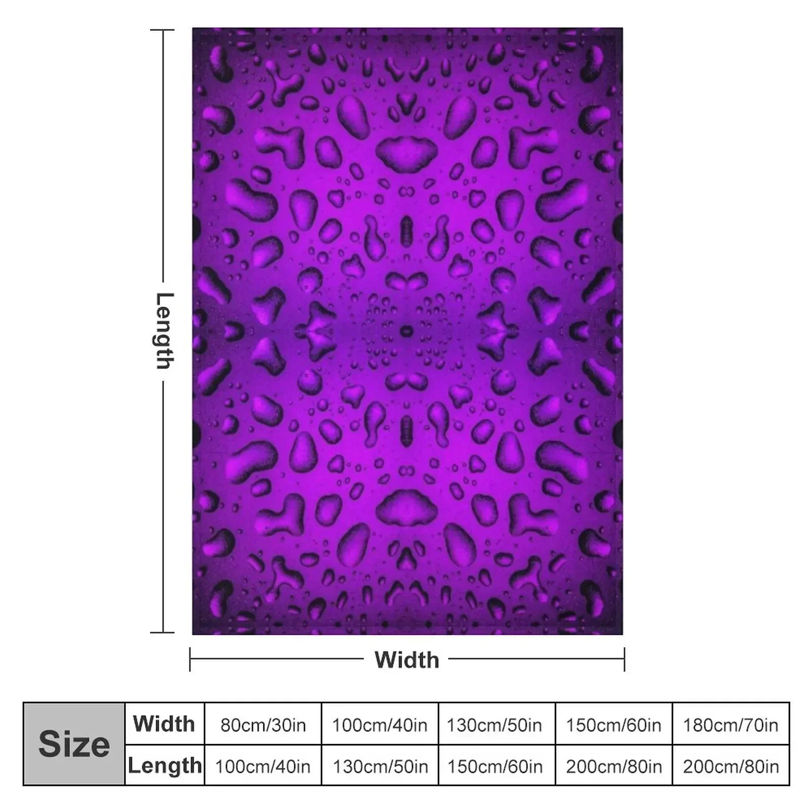 Cool Grainy Purple water drops cool summer fresh Throw Blanket Beautifuls Polar Blankets