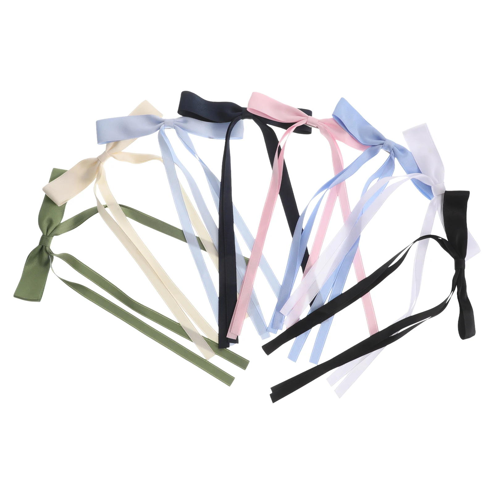 

8 Pcs Hair Clips Ribbon Accessories Women Girls Big Bows Soft Comfortable Variety Colors Durable Bowknot Barrettes French