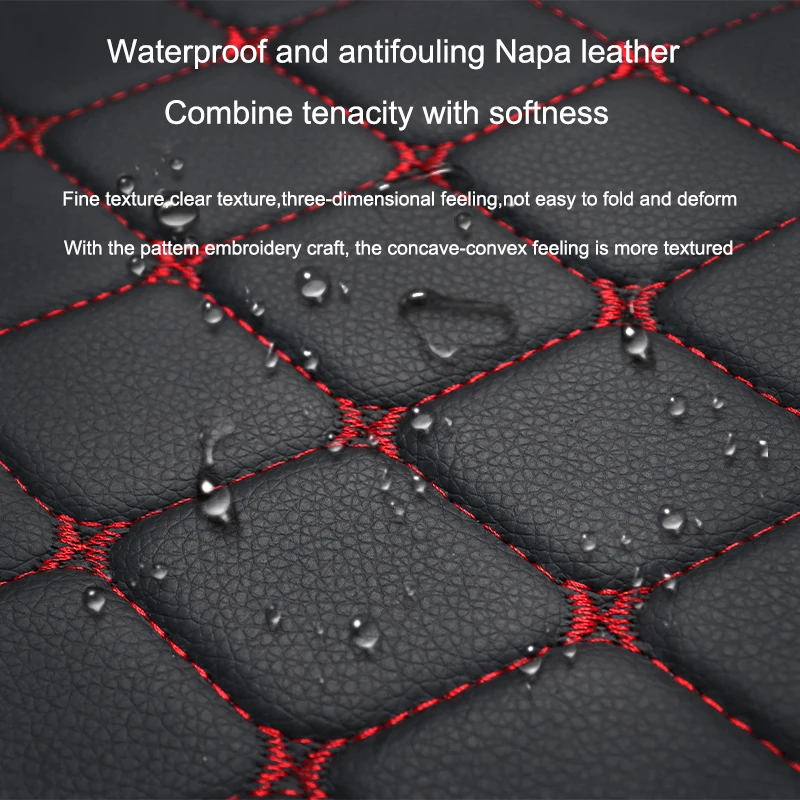 Universal Car Seat Covers Pu Leather Fashion Car Front and Rear Seat Cushions Car Seat Protector Four Seasons Auto Accessories
