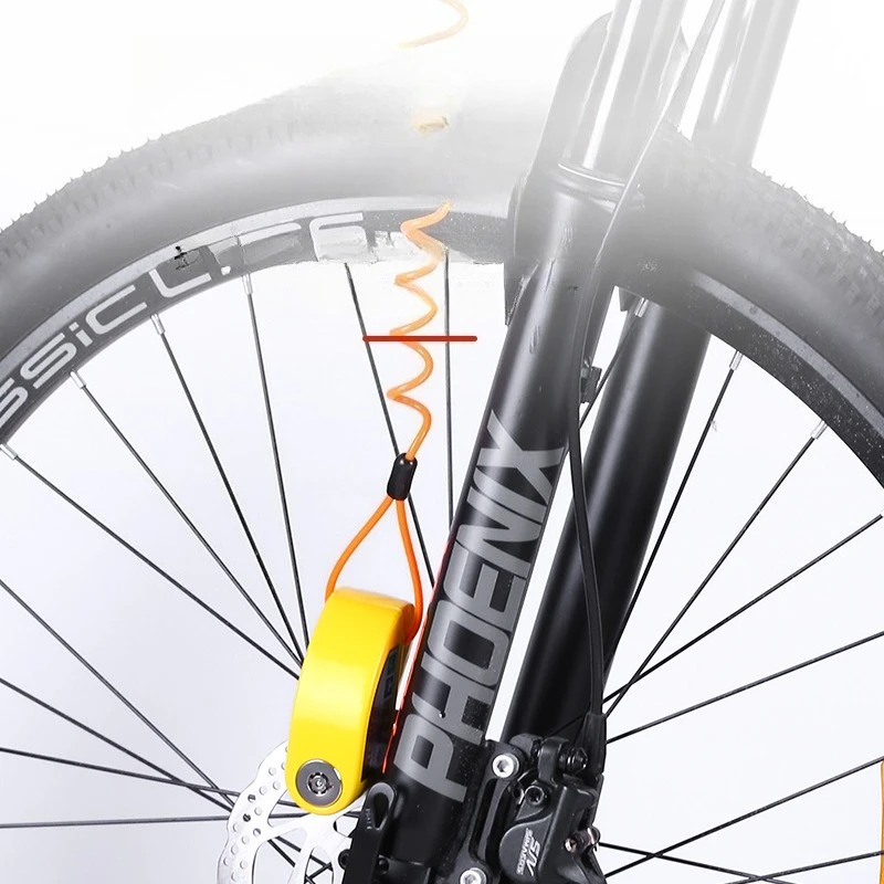 Helmet Motorcycle Disc Brake Lock, Anti-theft Spring Reminder Rope Creative Travel Wire Rope Waterproof Portable Alarm view 3