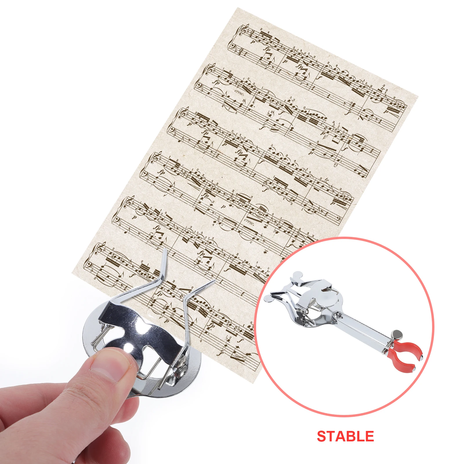 

Sheet Music Small Trumpet Clip Book Metal Score Binder Lyre Instrument Accessories