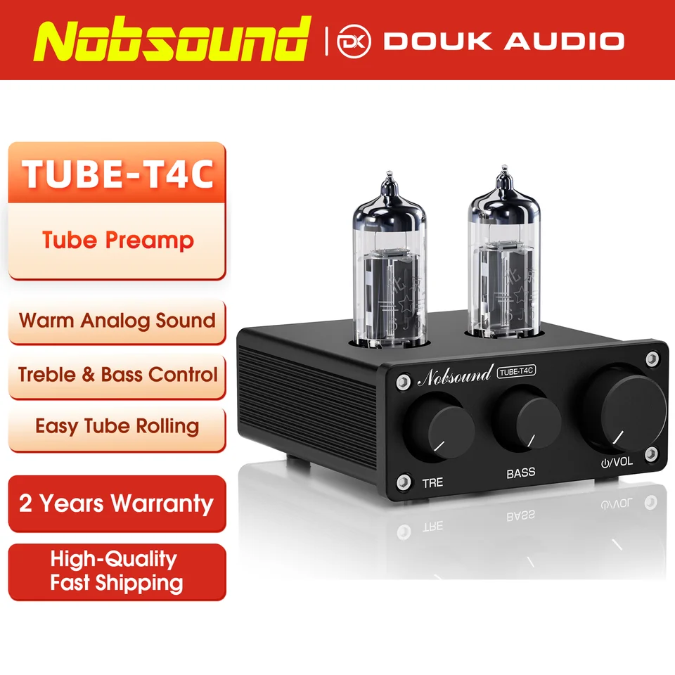 Nosbound TUBE-T4C Mini Vacuum Tube Preamp HiFi Stereo Audio