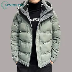 Men's Down Jacket Winter New Thickened Warm And Cold Proof Outwear Top Casual White Duck Down Hoodie Coats For Men