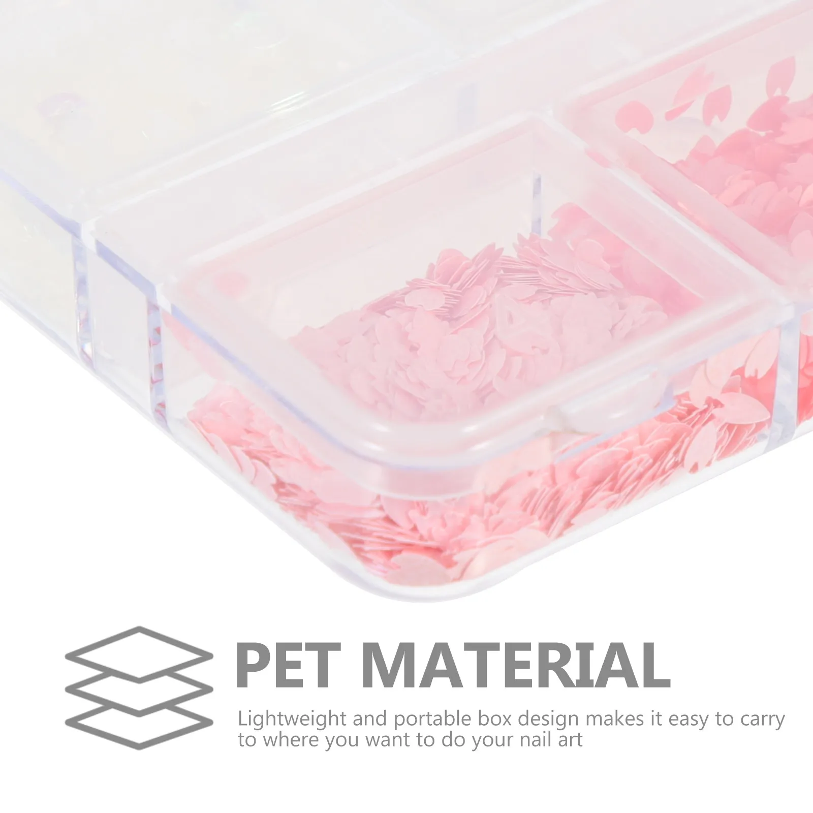 3 Boxes Nail Decor Paillettes Safe Pet Material Nail Art DIY Glitters for Exquisite Shiny Nails Manicure Shining Pieces Makeup