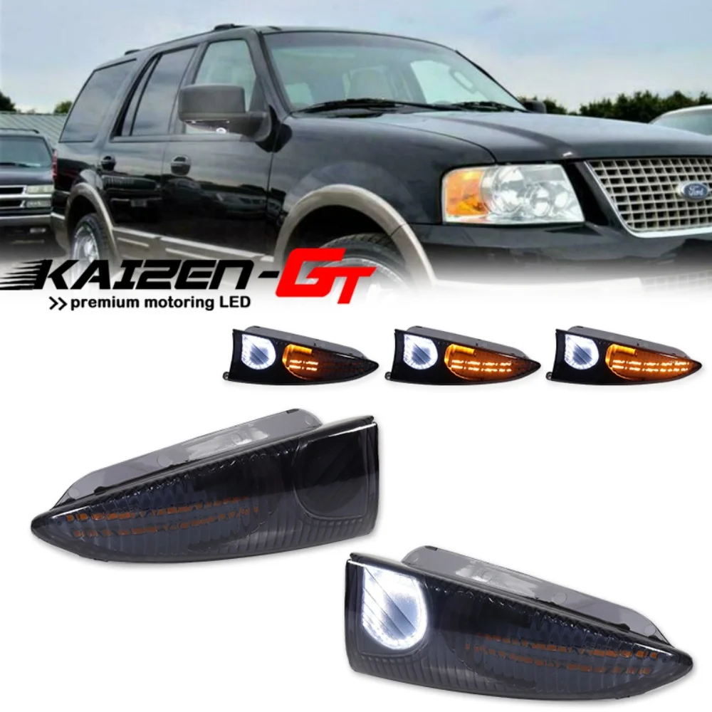 Switchback White & Sequential Amber LED Car Front Side Mirror Marker Lights For Ford Expedition For Lincoln Navigator 2003-2006