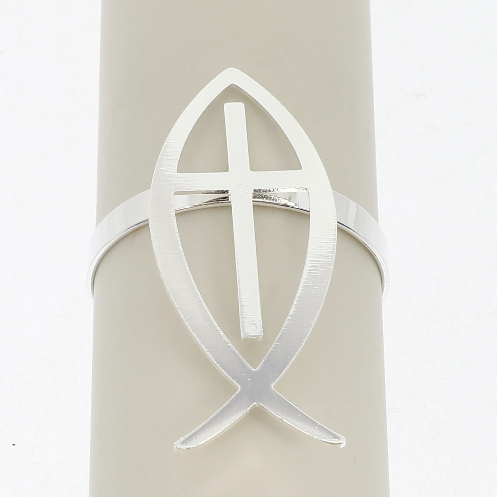 

4 Pcs Cross Napkin Ring Holders Silver Christian Zinc Alloy Table Decor Easter Wedding Serviette Dining Holder Set
