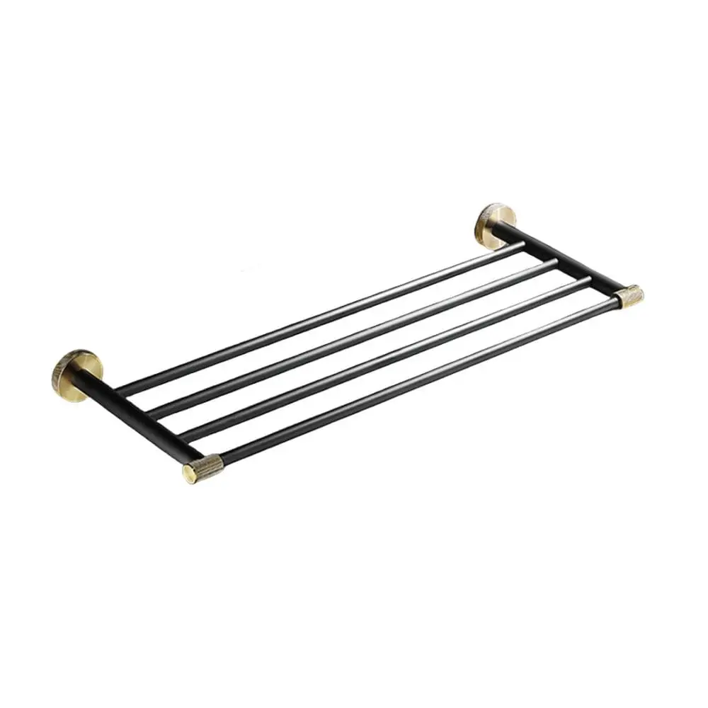 

Gold Black Towel Bar Wall-Mounted Stainless Steel Bathroom Set Rack Rail Ring Paper Holder Brush,Customized