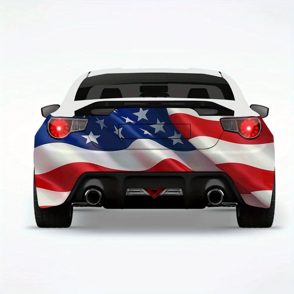 

Waving_Stars_and_Stripes Автомобильная наклейка-виниловая наклейка на заднюю часть автомобиля, водонепроницаемые самоклеящиеся виниловые наклейки для хвоста и бампера автомобиля