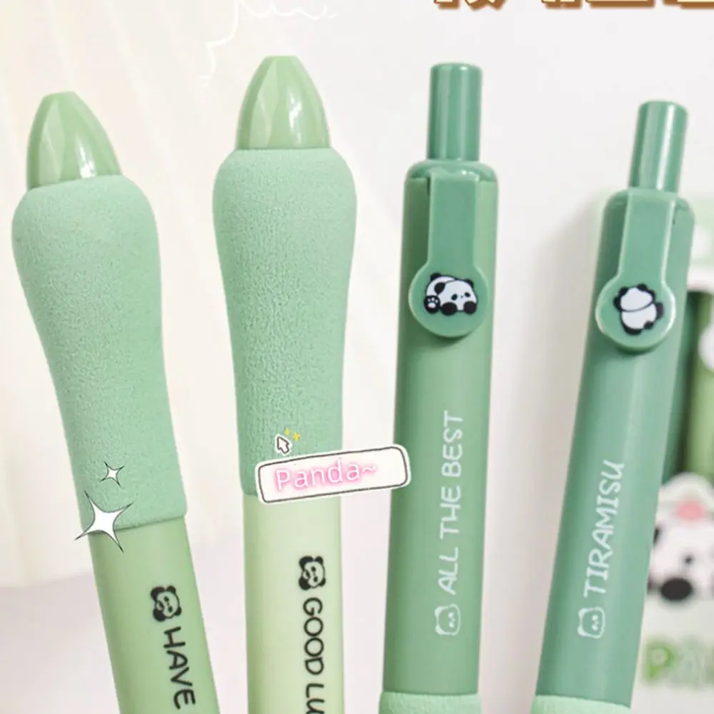 4pcs/set 0.5mm Capybara Gel Pen Black Ink ST Pen Tip Cute Pnada Gel Pen Kawaii Sweat-proof Strawberry Roll Cake Pen