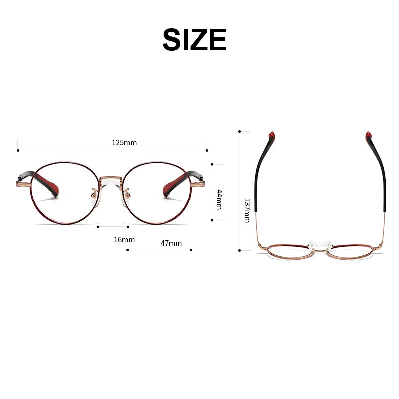 Teenager Boy Girl Fashion Oval Pure Titanium Optical Myopia Glasses Frame Women Simple Small Head Ultra- Light Metal Spectacles