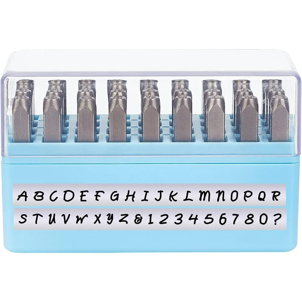 

36PCS 3mm Letter and Number Metal Stamp Uppercase Punch Metal Stamp Set with Tool Case for Jewelry(Including A~Z & 0-8)