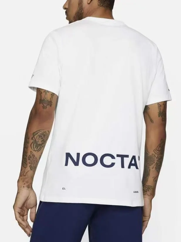 

Высококачественная повседневная хлопковая круглая футболка Ne ort Sve с логотипом Drake Chest, дышащая, впитывающая пот, молодежная, модная