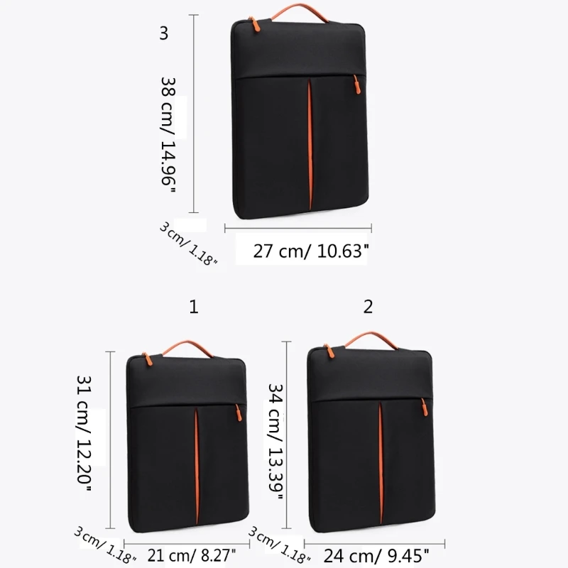 Laptop Handbag Notebook Sleeve for 13.3 14.1 15.4 15.6inch Computer Splashproof Ultra-slim Protective Bag Carrying Case