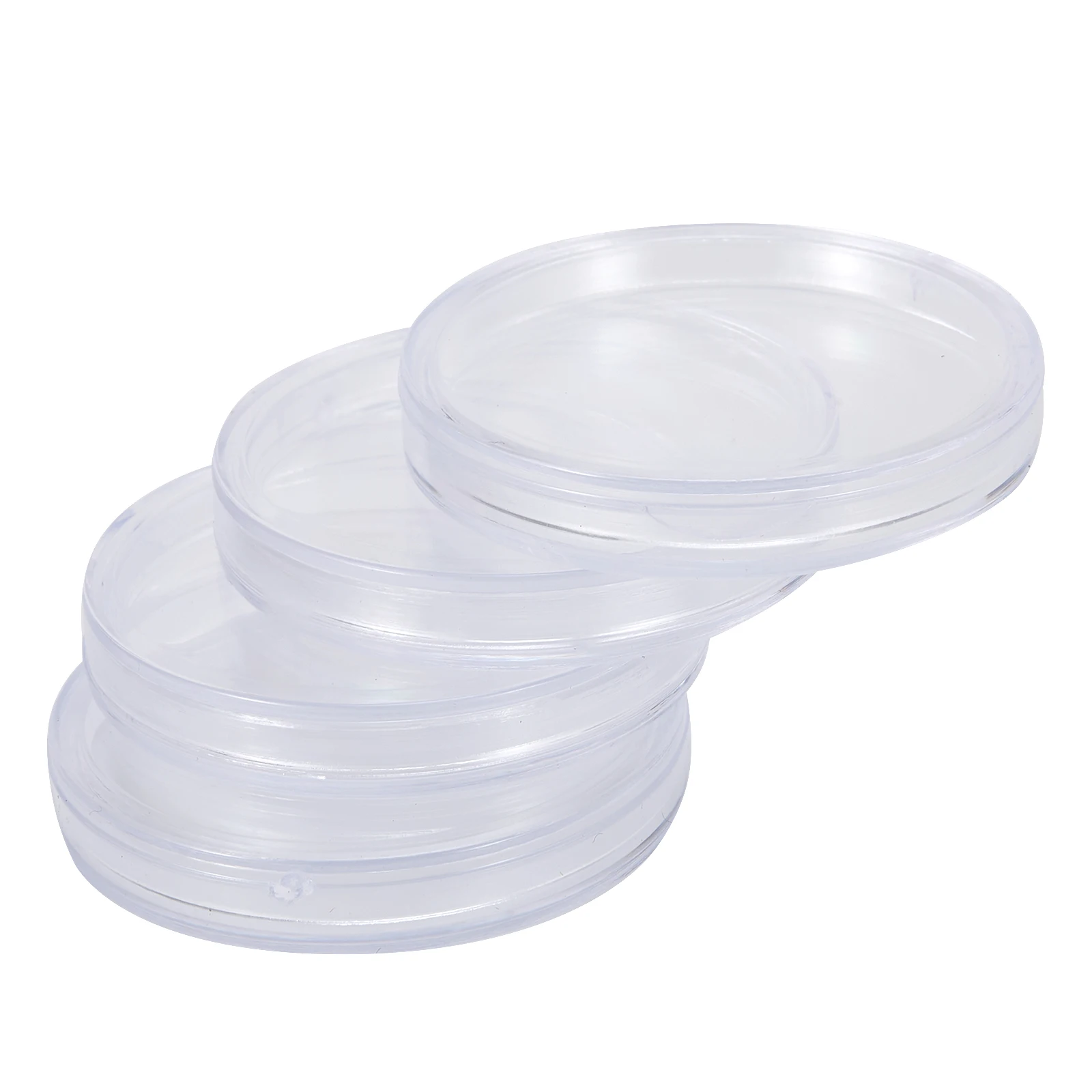 100Pcs 30mm Clear Coin Capsule Containers Round Plastic Coin Collection Holder Commemorative Coin Empty Storage Box Holder Case