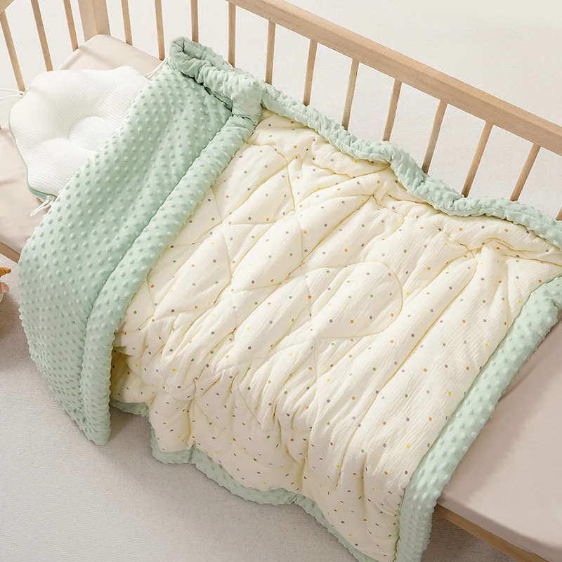 Baby Quilt Baby Bean Blanket Blanket Blanket Thickened Can Be Machine Washed Spring and Winter Kindergarten Comfort Bean Quilt