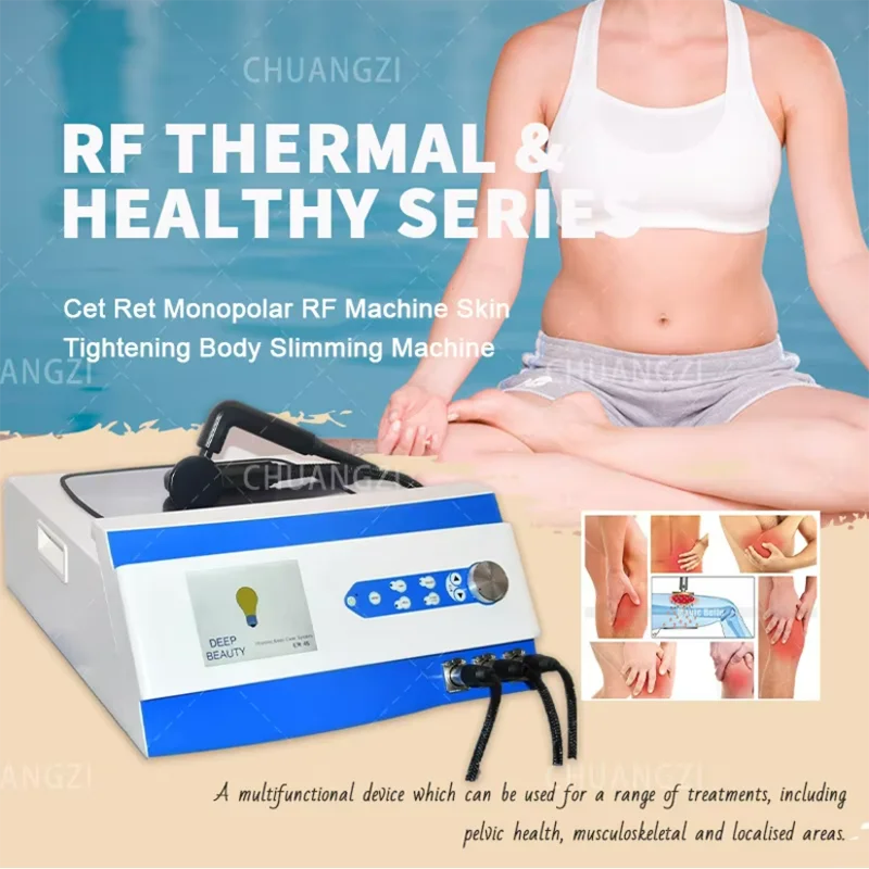 448KHz Indiba Radio Frequency Machine, Deep Tissue Relaxation, Pain Relief Physiotherapy Body Care Equipment