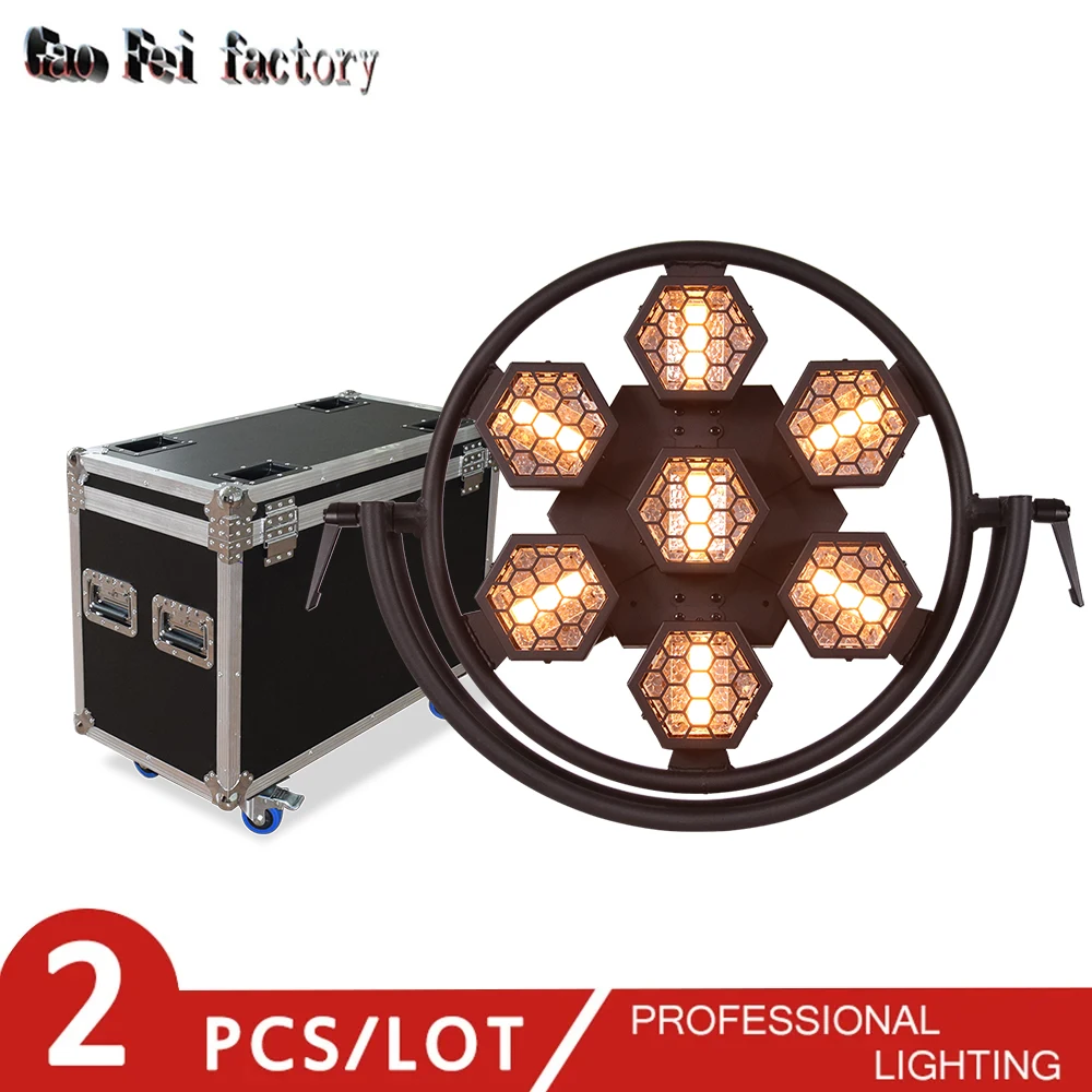 

Wholesale Flight Case DJ Retro Lights 7x50W LED RGB Wash Flash Effect DMX512 For Stage Party Bar Lighting