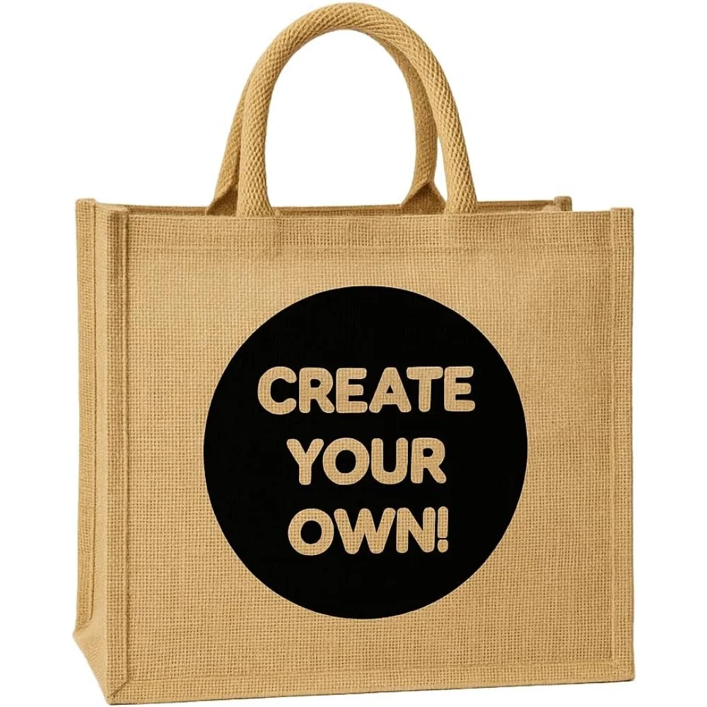 

Customized Burlap Jute Bag, Personalize Your Text Or Logo, Travel Tote, Bulk Quantity, Bags For Shopping
