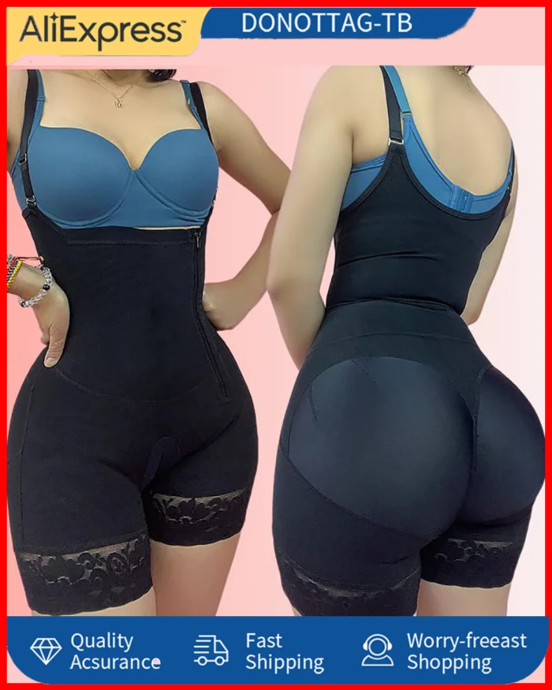 

Open Breast Control Shapewear With Side Zipper＆Adjustable Shoulder Strap Shaping Body Women-buttlift Bodysuits Fajas