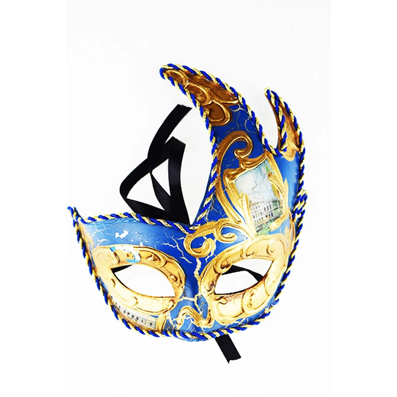 England Style Flame Crack Venetian Men Masquerade Mask Crack Print Hemming Fashion Vintage Women Carnival Easter Party Show Prom 6