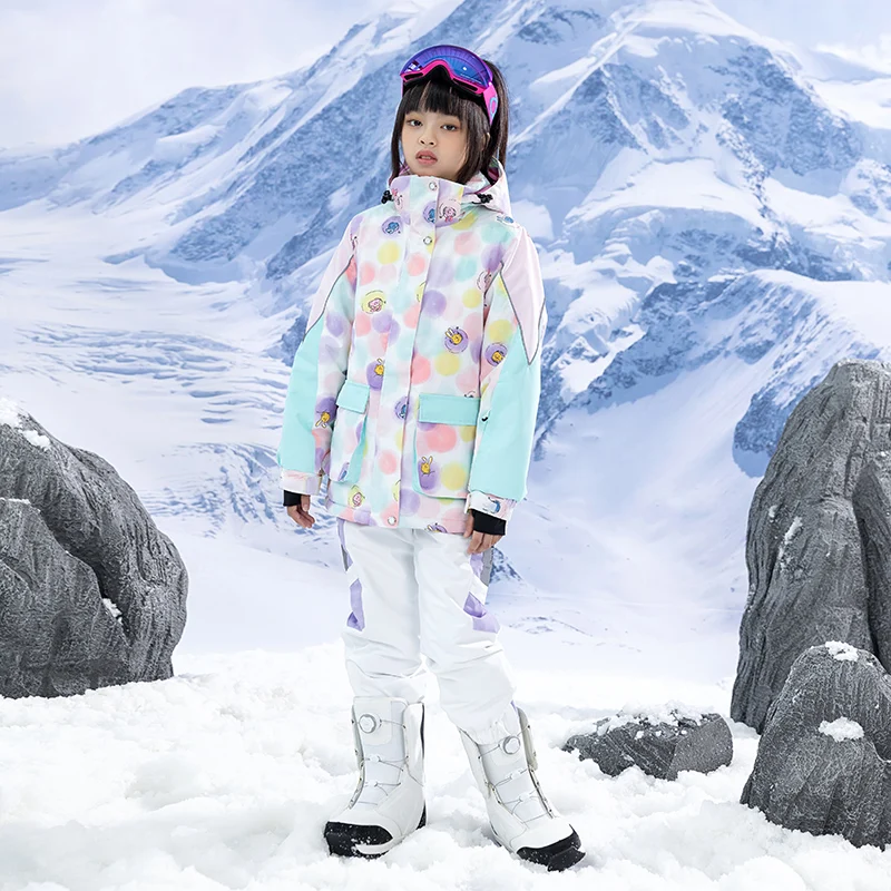 

New Children's Ski Suit Boys And Girls Winter 10 K Outdoor Windproof Waterproof Thermal Snowboard Ski Jacket And Pants