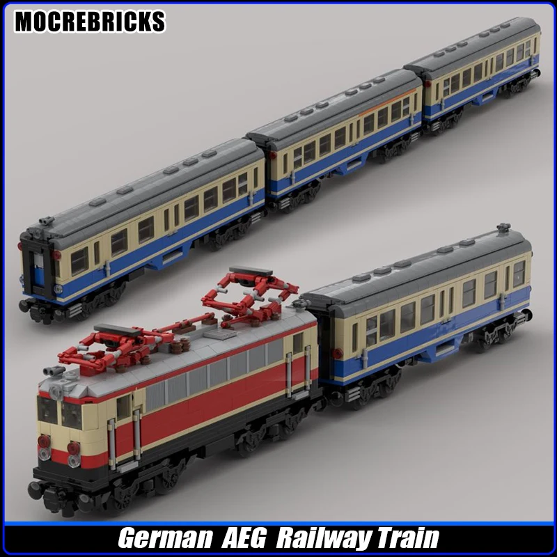 

MOC-95688 City High-speed Train Passenger German Railway Wagons Locomtive Carriage Building Block Assembly Model Brick Toys Gift