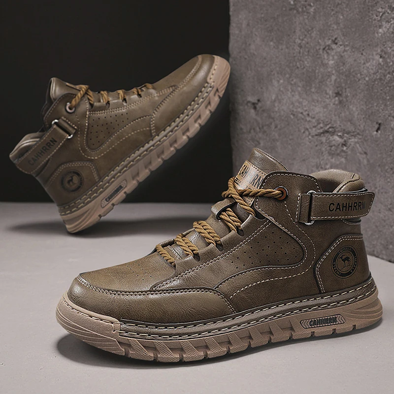 

Work shoes, British retro mid-top versatile casual sports shoes for outdoor, 25022