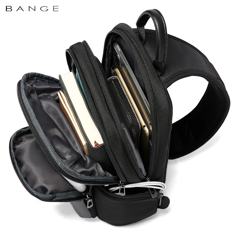 BANGE New Arrival Multifunction Crossbody Bag for Men Shoulder Messenger Bags Waterproof Men Sling Bags with Big Capacity