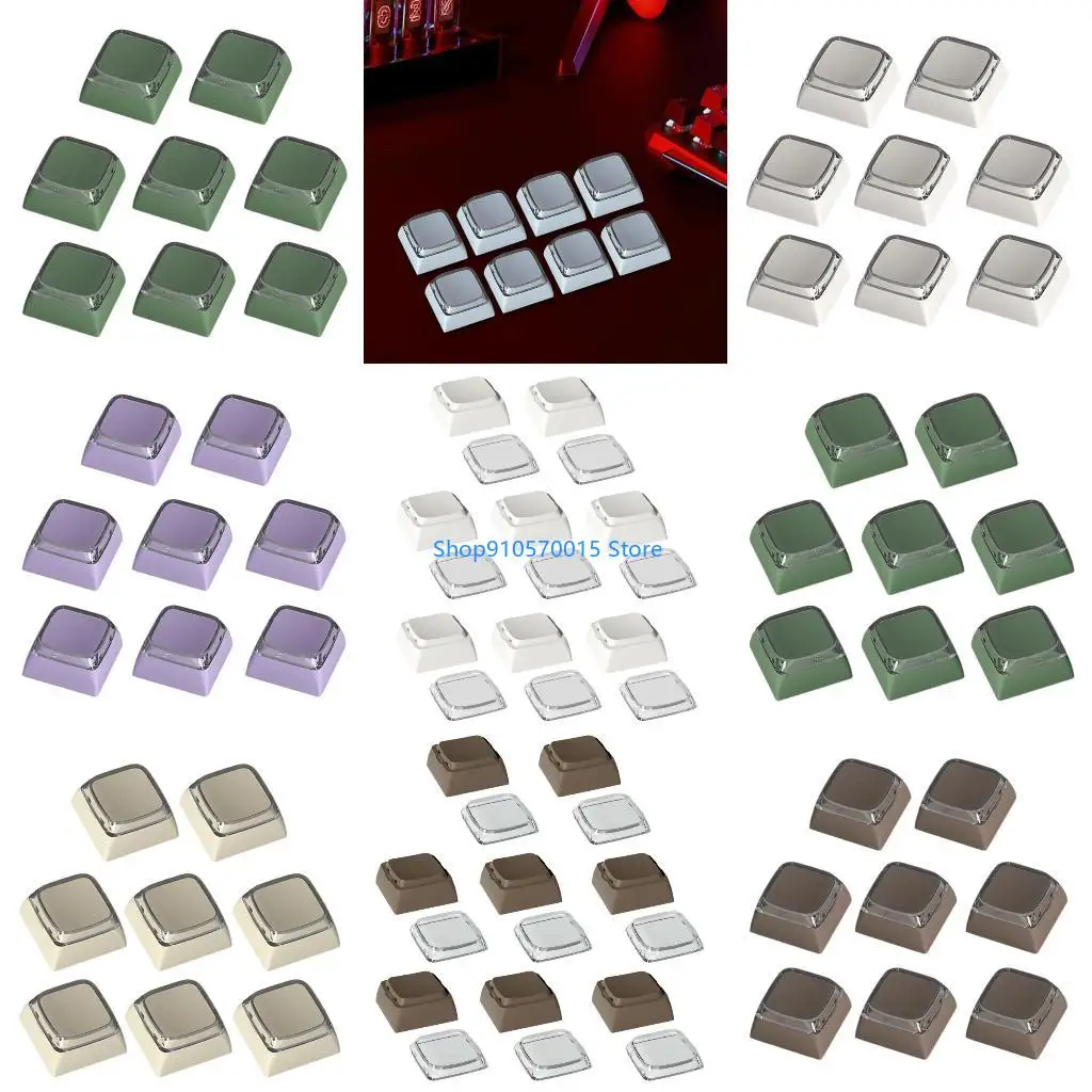 B95C 8PCS XDA Height Backlight Keycaps for Comfortable Typing and Enhances Keyboard Aesthetics For Mechanical Keyboards