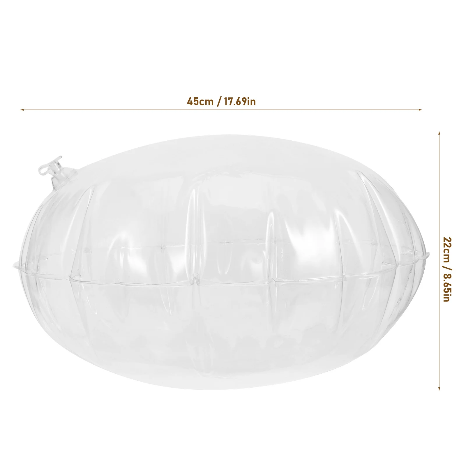 Travesseiro inflável portátil transparente redondo para acampamento, para viagens ao ar livre, resistente à água, leve, fácil de transportar, conforto