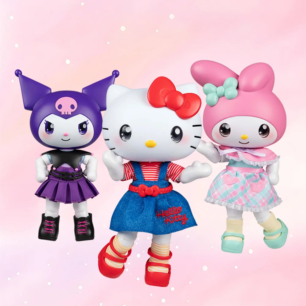 

Симпатичная серия Sanrio Hello Kitty and Friends Melody Kuromi, экшн-фигурка, диартроз BJD, мультяшная коллекционная игрушка, подарок-сюрприз для девочек
